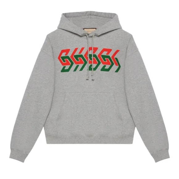 Gucci Other - Gucci chain, print jersey, cotton hoodie, size XXL made in Italy